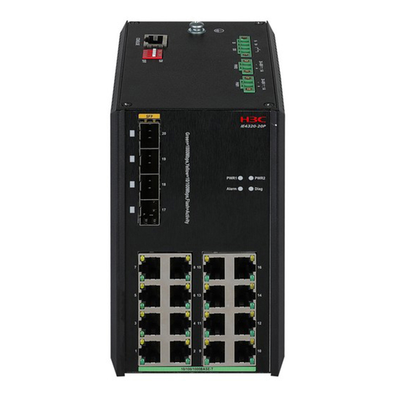 H3C IE4320-20P 16口千兆电+4口千兆光导轨式工业以太网交换机